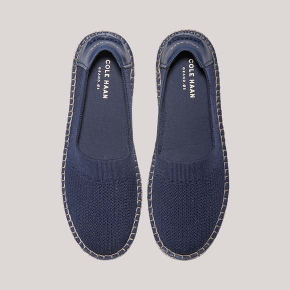 Women's Cole Haan Cloudfeel Espadrille in Marine Blue. W14241 - Picture 3 of 5